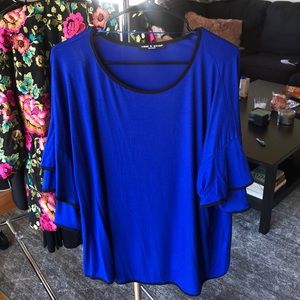 Blue Cable & Gauge Blouse